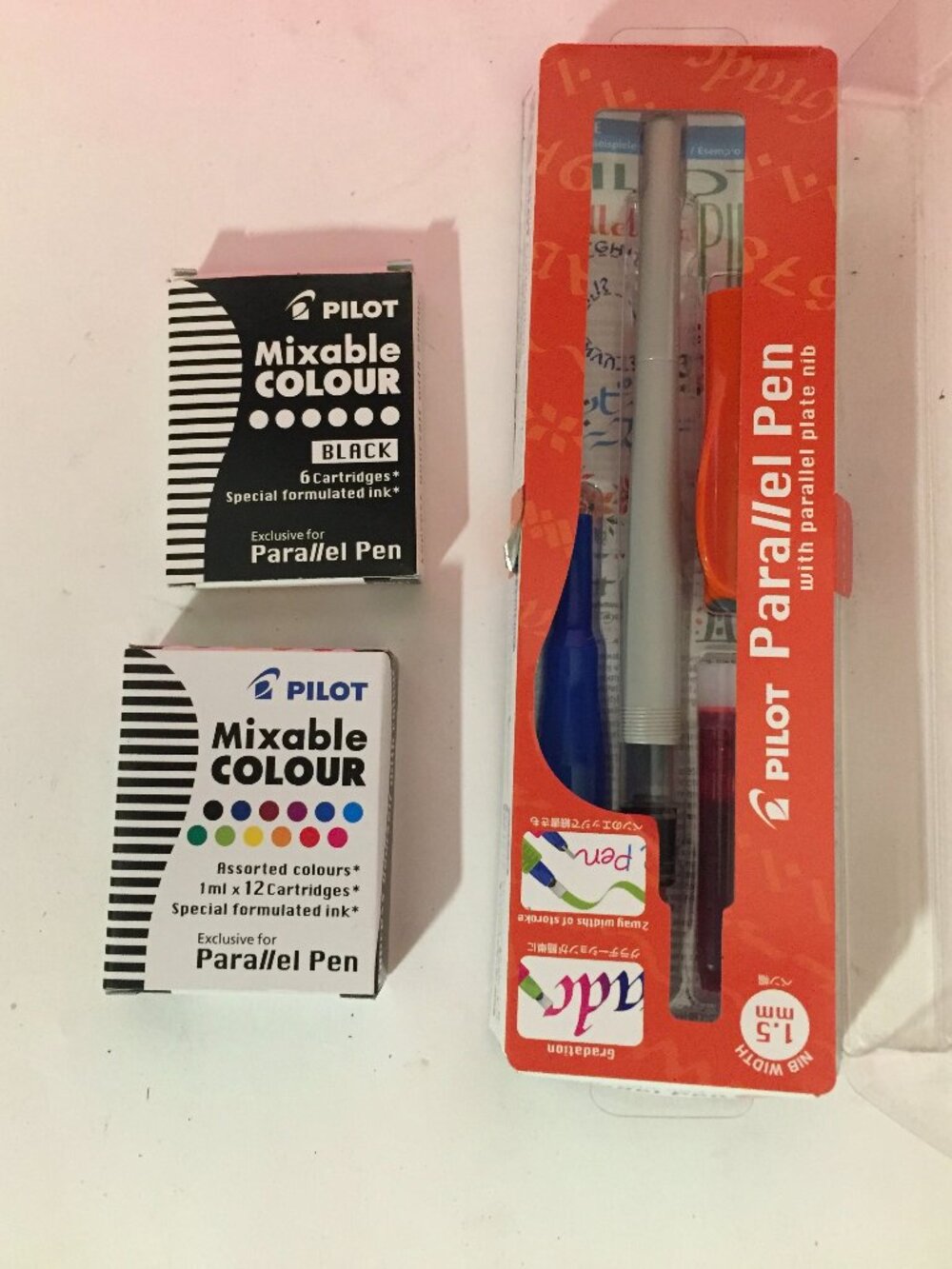 Pilot Parallel Calligraphy Pen Set 1.5mm Nib Black & Red Ink, plus more